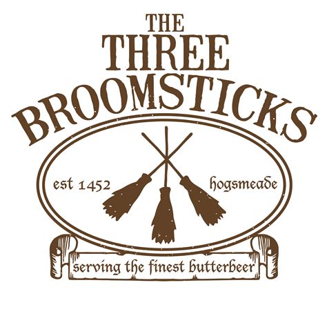 Three Broomsticks Sign Printable